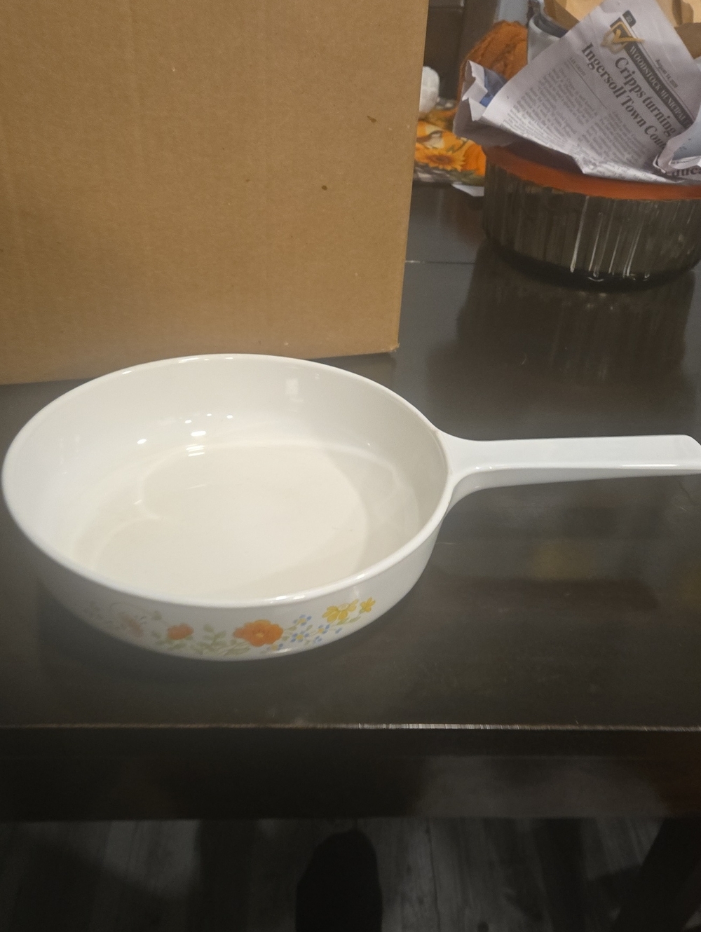 Vintage CorningWare Wildflower Rangetoppers 8.5" Skillet Pan (N-8 1/2-B) USA